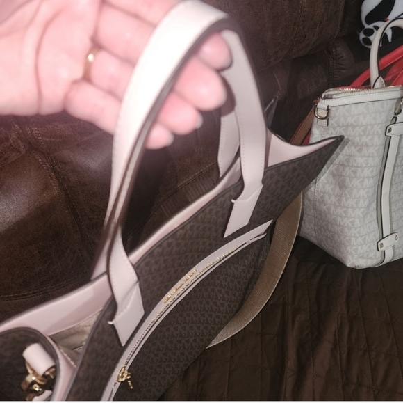 🍂🍁NWOT MICHAEL KORS PINK BLUSH LARGE KENLEY TOTE - Picture 7 of 10